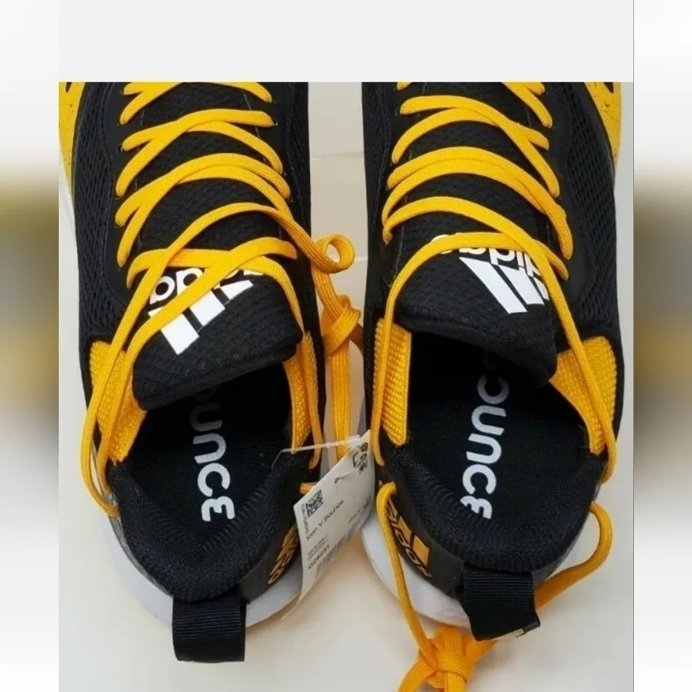 Adidas Icon V Bounce Cleats Baseball Shoes Yellow Black G28251 Men's Sz 14 New